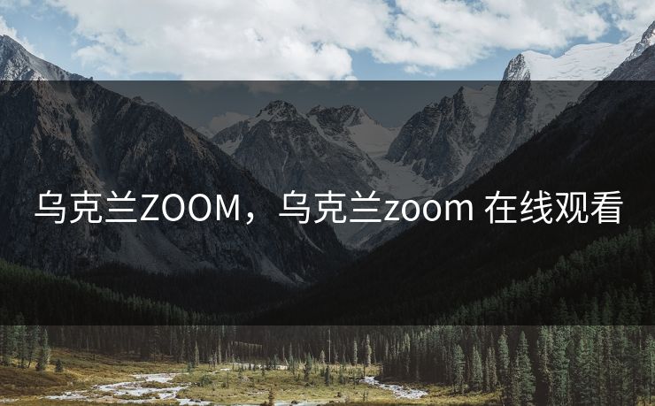 乌克兰ZOOM，乌克兰zoom 在线观看