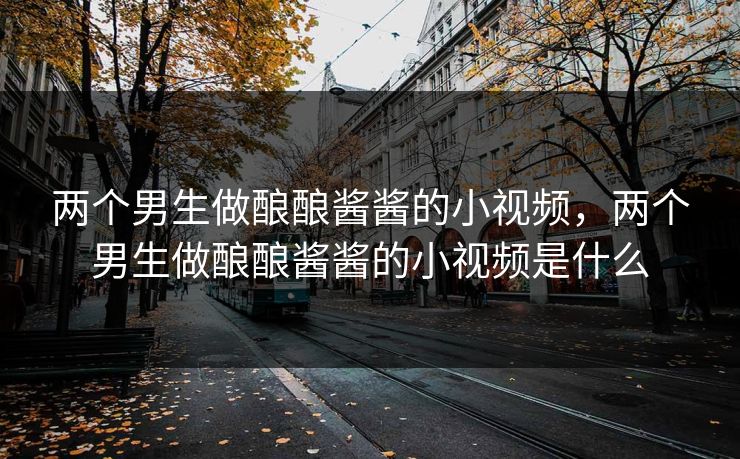两个男生做酿酿酱酱的小视频，两个男生做酿酿酱酱的小视频是什么